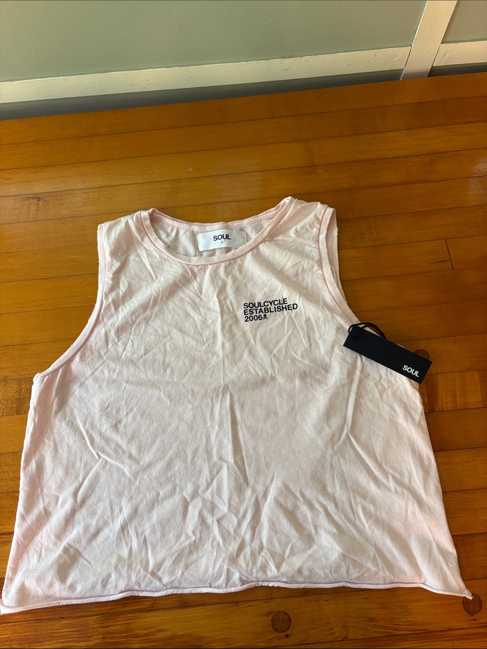 soulcycle Light Pink Girls Tank Top with Logo